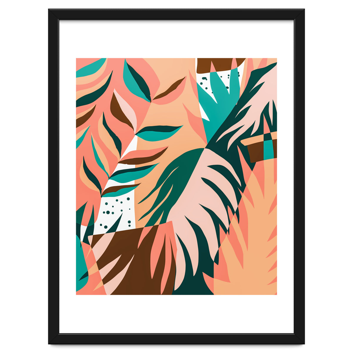 Watching The Leaves Turn, Tropical Autumn Colorful Eclectic Abstract Palm Nature Boho Graphic Design