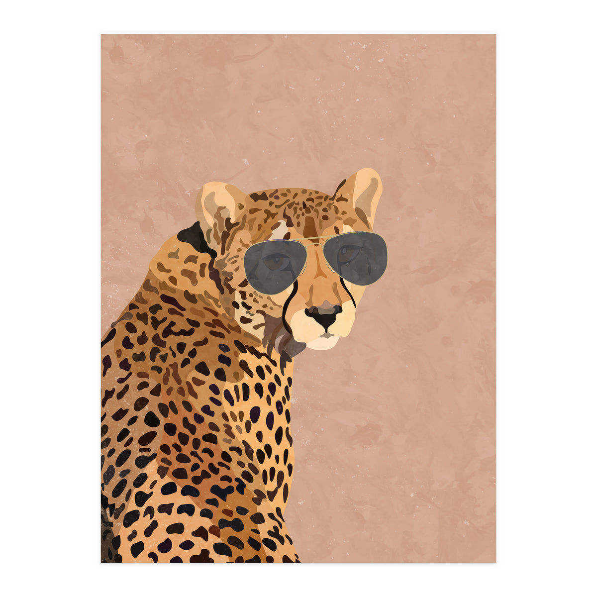 Cool Cheetah Beige and Brown (Print Only)