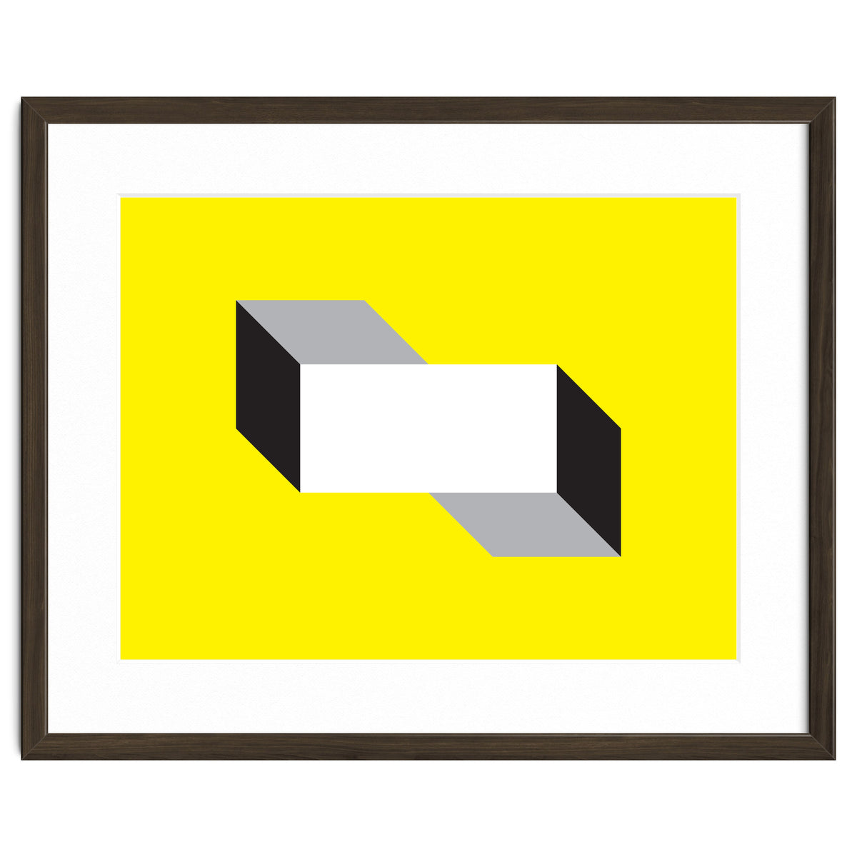 Geometric Shapes No. 50 - yellow, black & grey