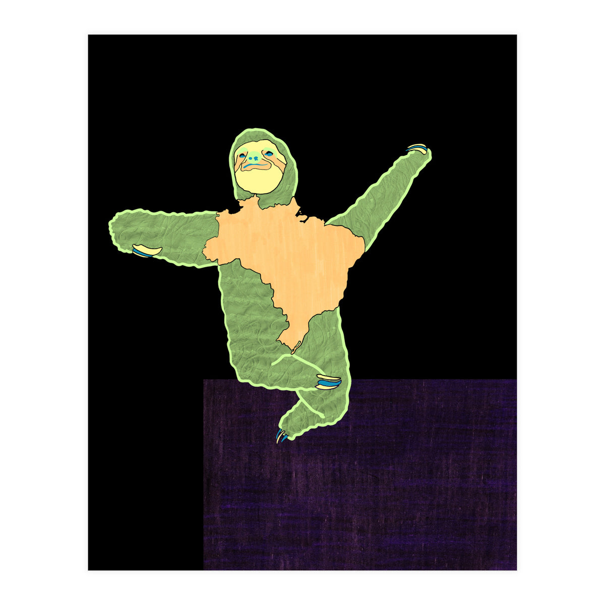 Brazilian Maned Sloth (Print Only)