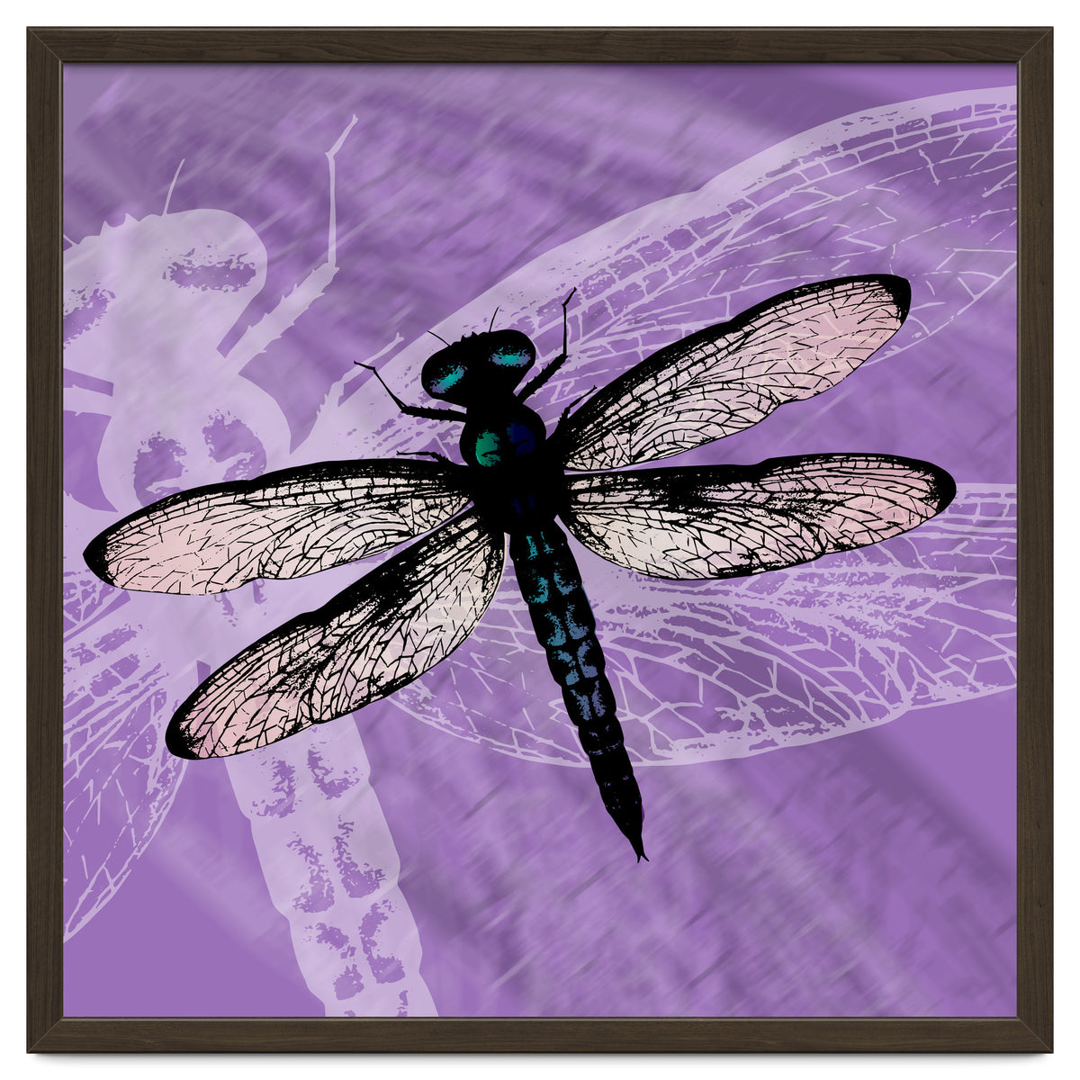 Blue dragonfly vector