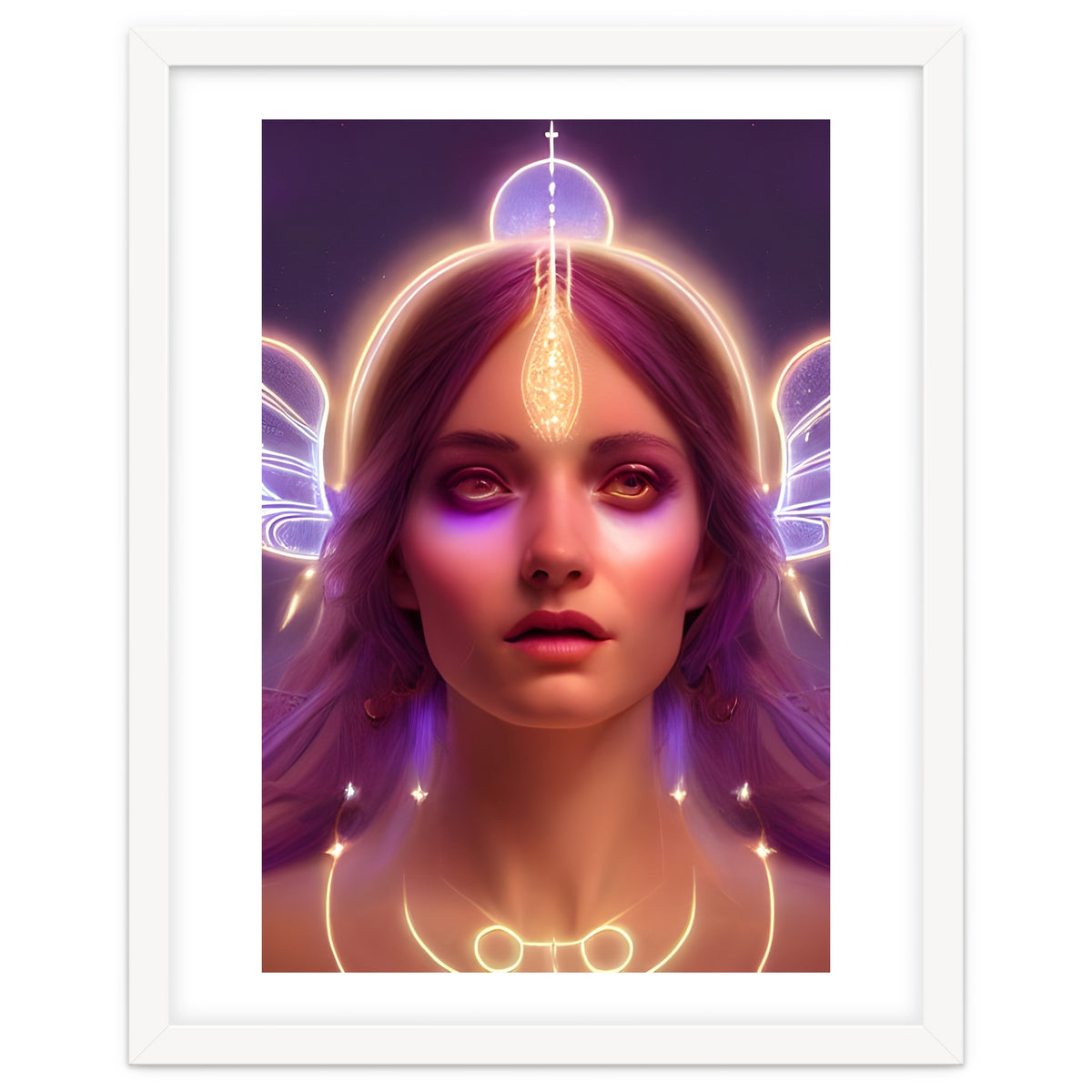Purple Haze - Goddess of Light Digital Fantasy Artwork