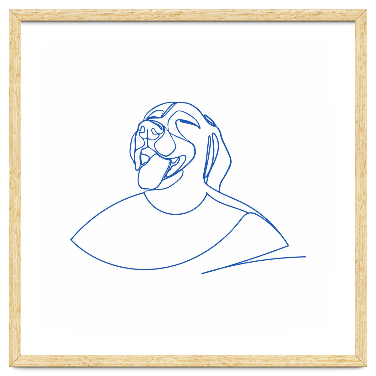 One Line Art Female Dog