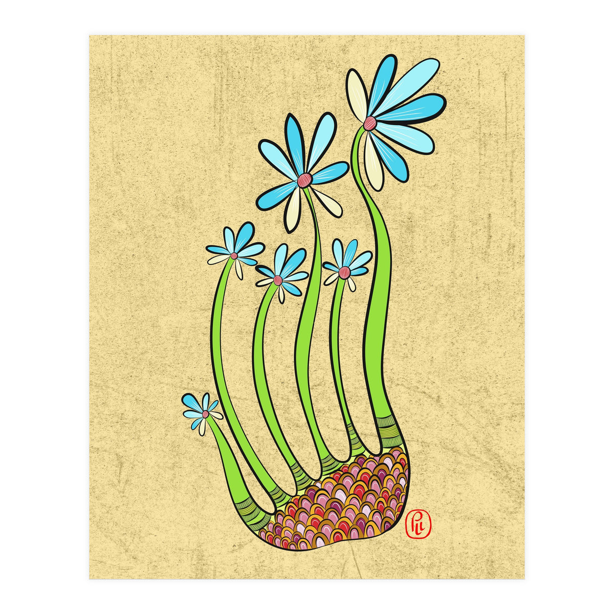 Blue Flowers (Print Only)