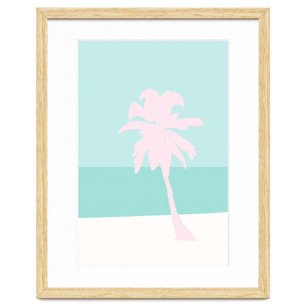 Minimal Palm Tree - Turquoise Coast