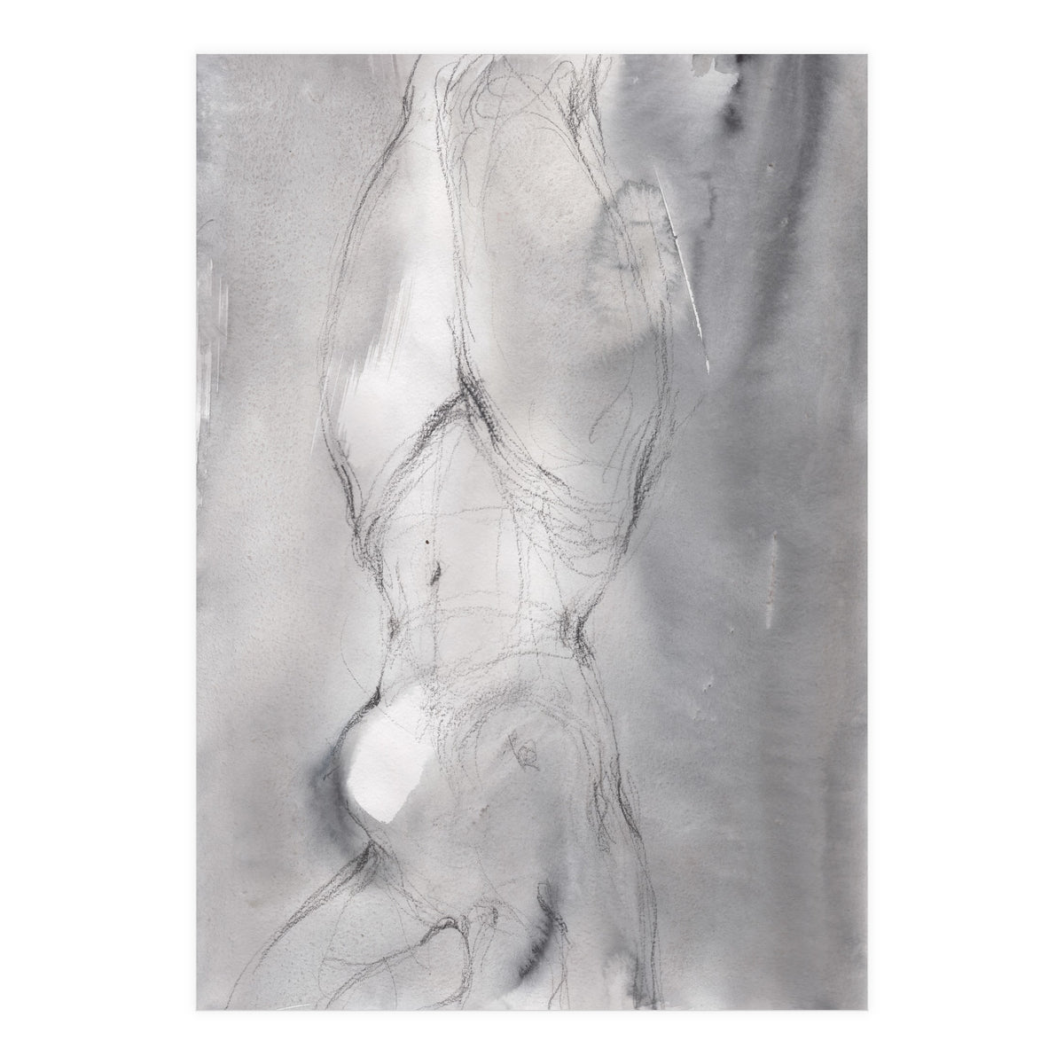 Beautiful erotic drawing of woman. (Print Only)