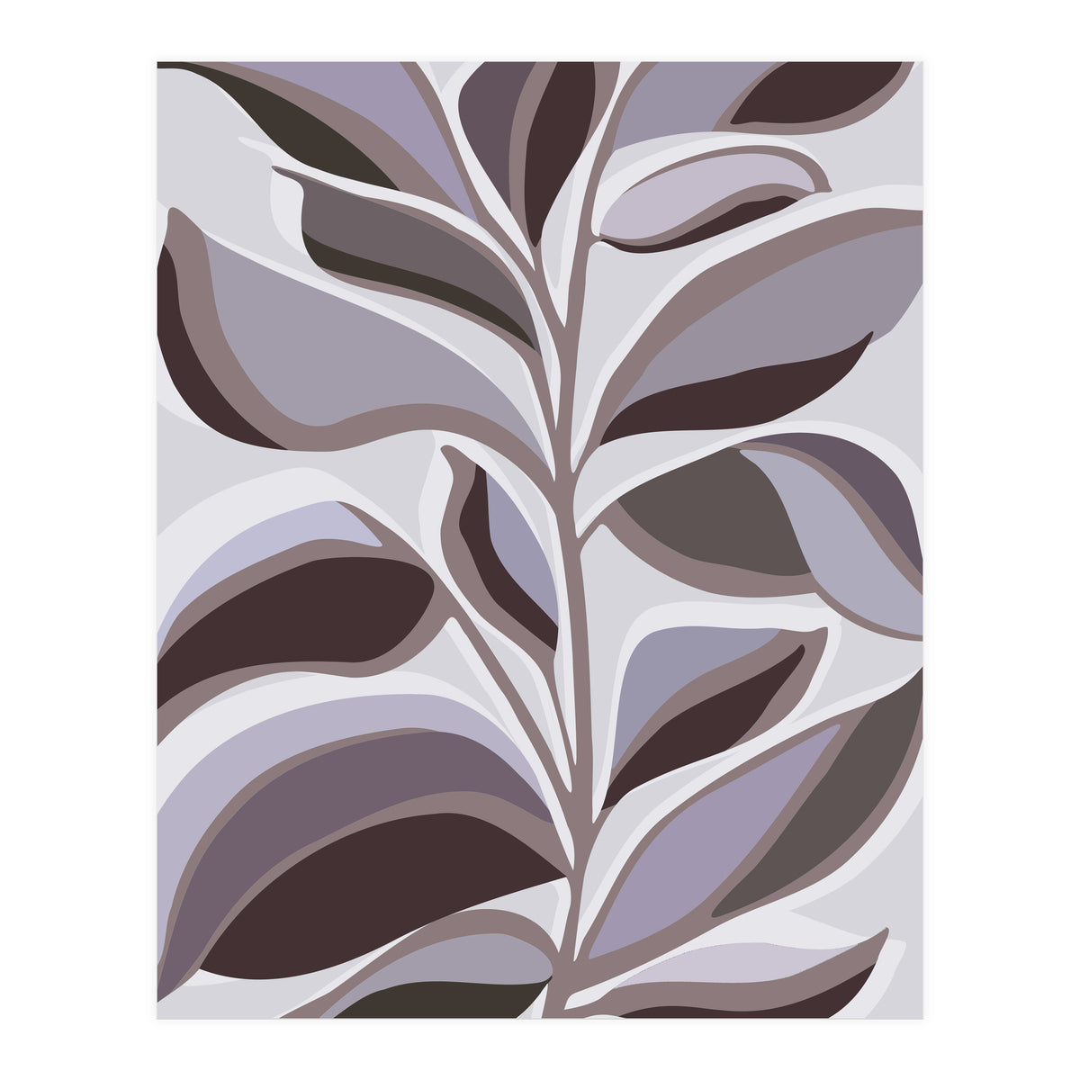 Lavender Floral Abstract (Print Only)