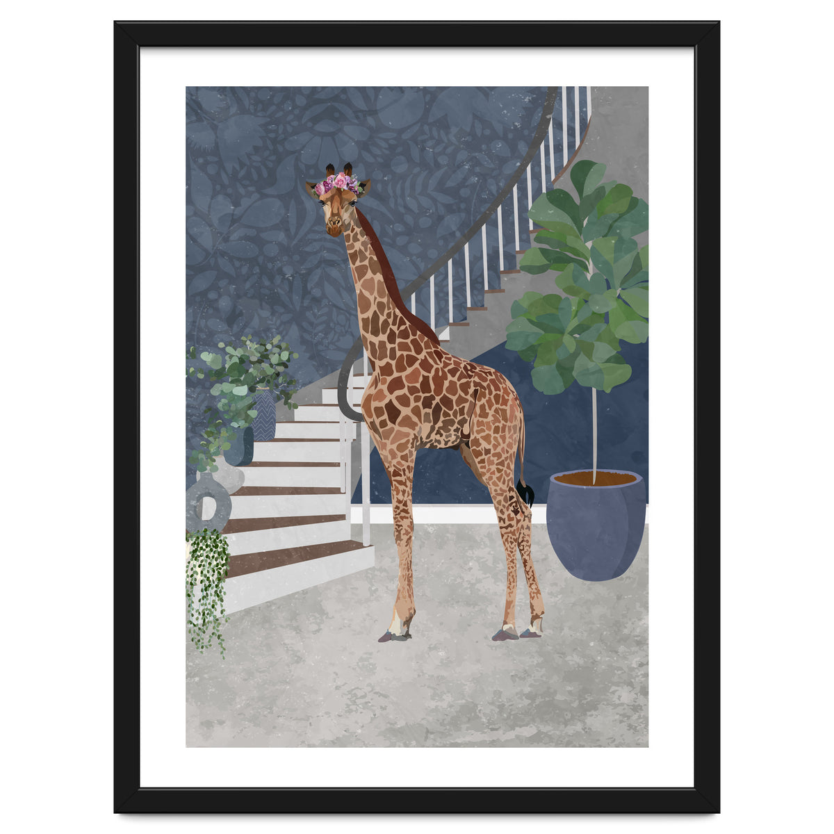 Giraffe in a Victorian House