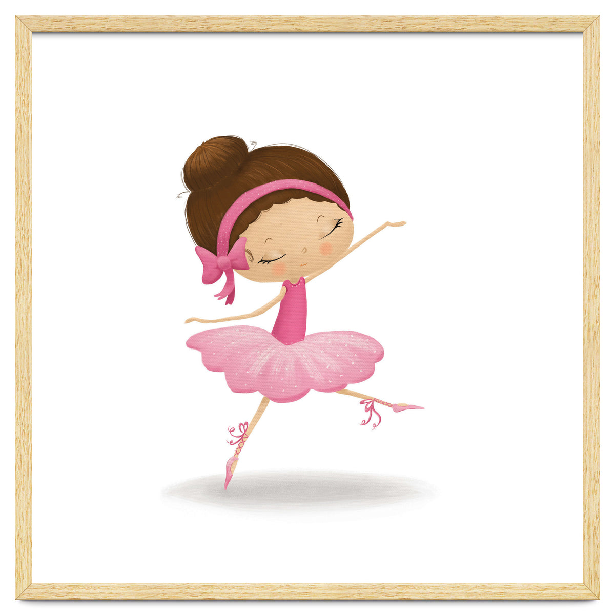 Adorable Leaping Ballerina Nursery Print