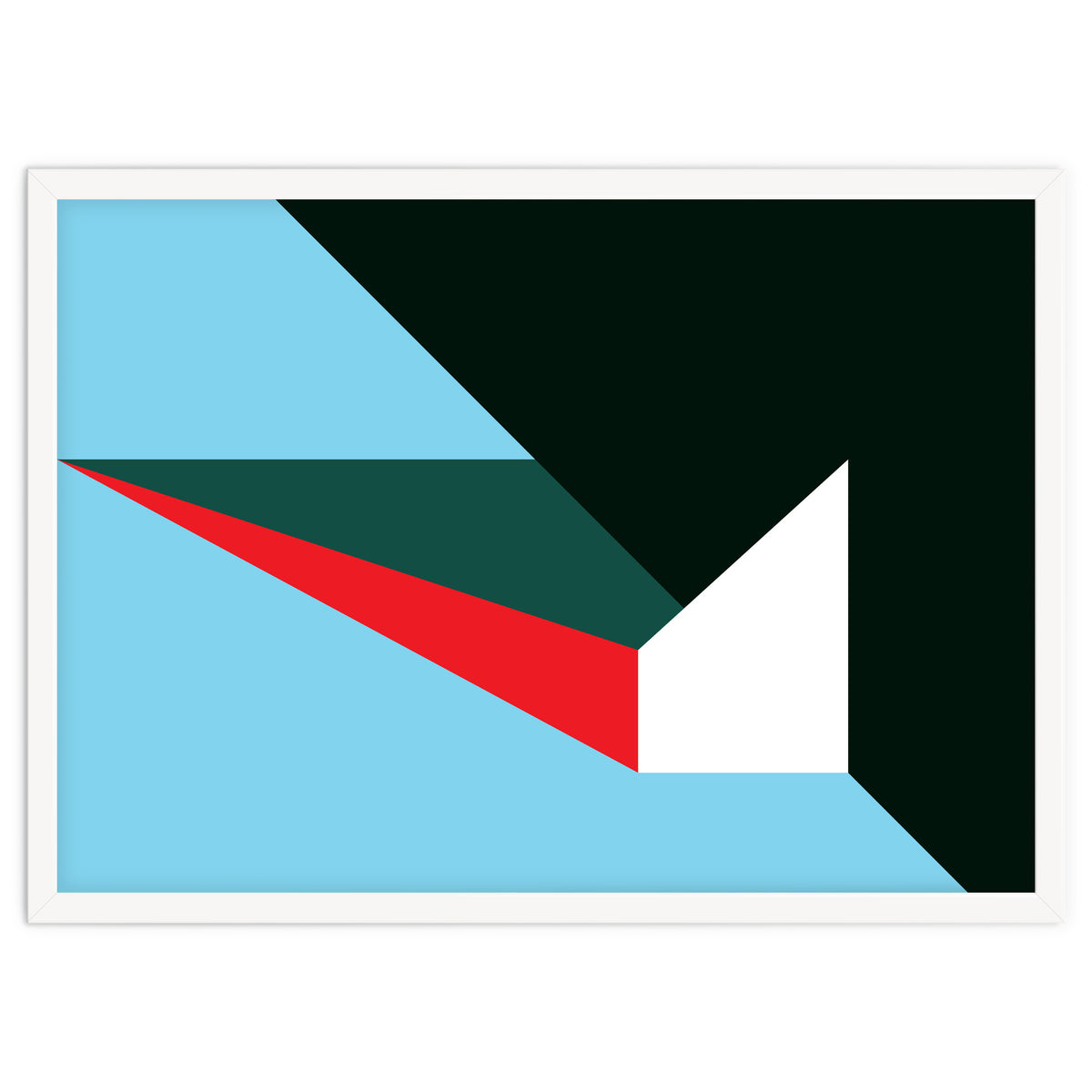 Geometric Shapes No. 45 - red, blue, green & black