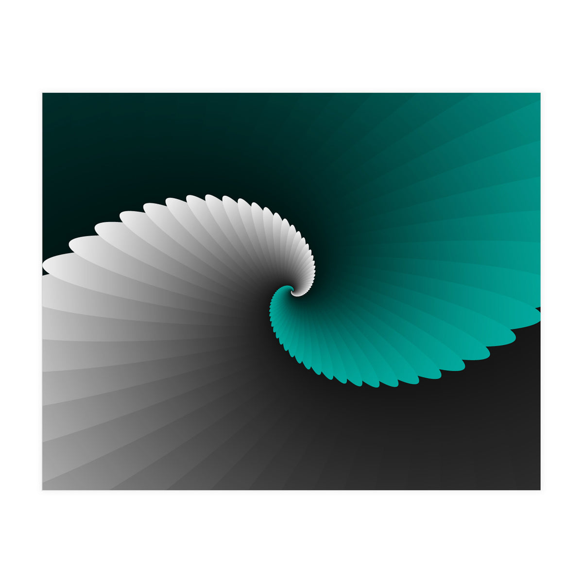 Turquoise Spiral Wings (Print Only)