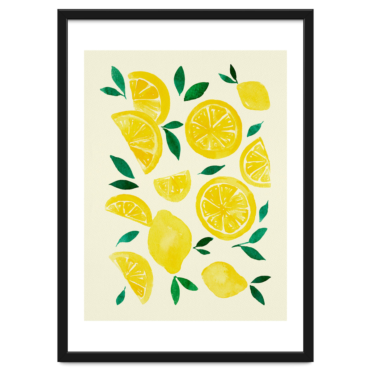 Watercolor lemons