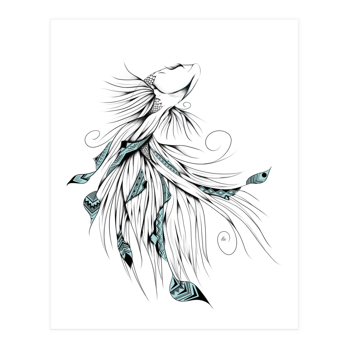 Poetic Betta Fish (Print Only)