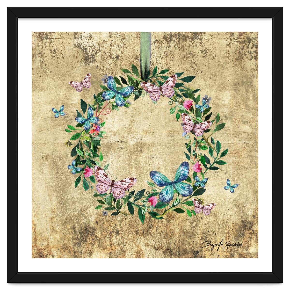 Wreath #Flowers & Butterflies#Royal collection