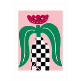 Flower in Checker Vase (Print Only) thumbnail