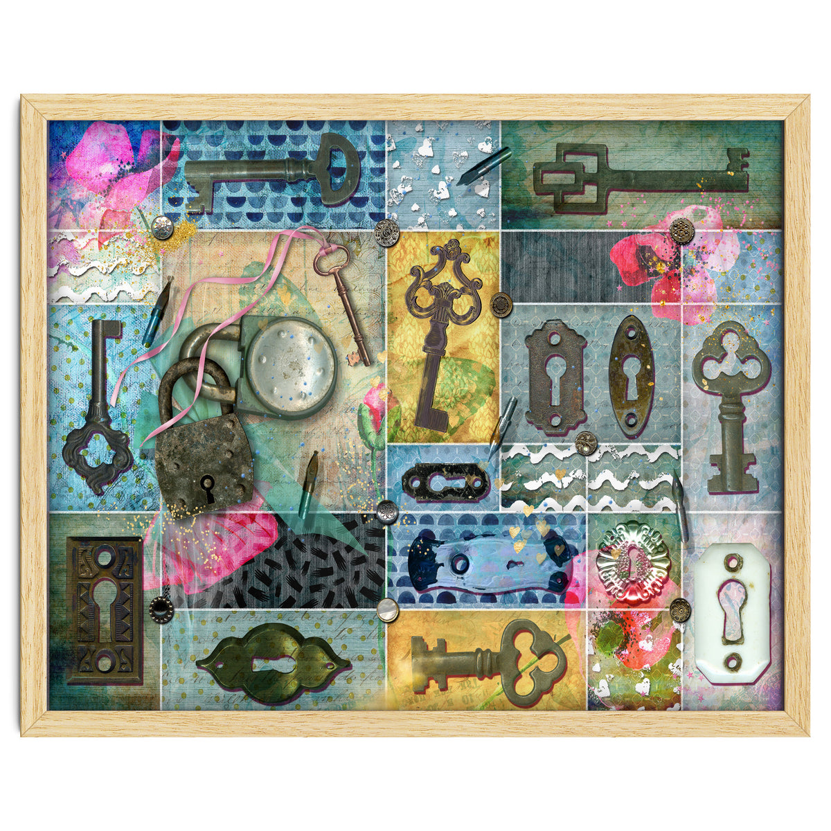 Vintage Key Collage