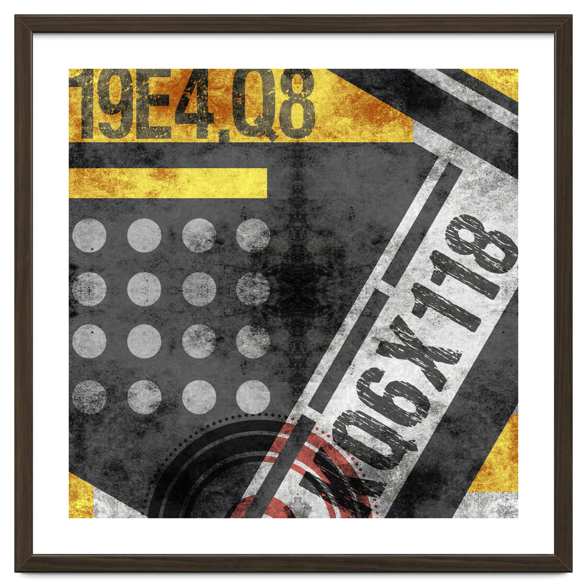 Abstract Industrial Black And Yellow