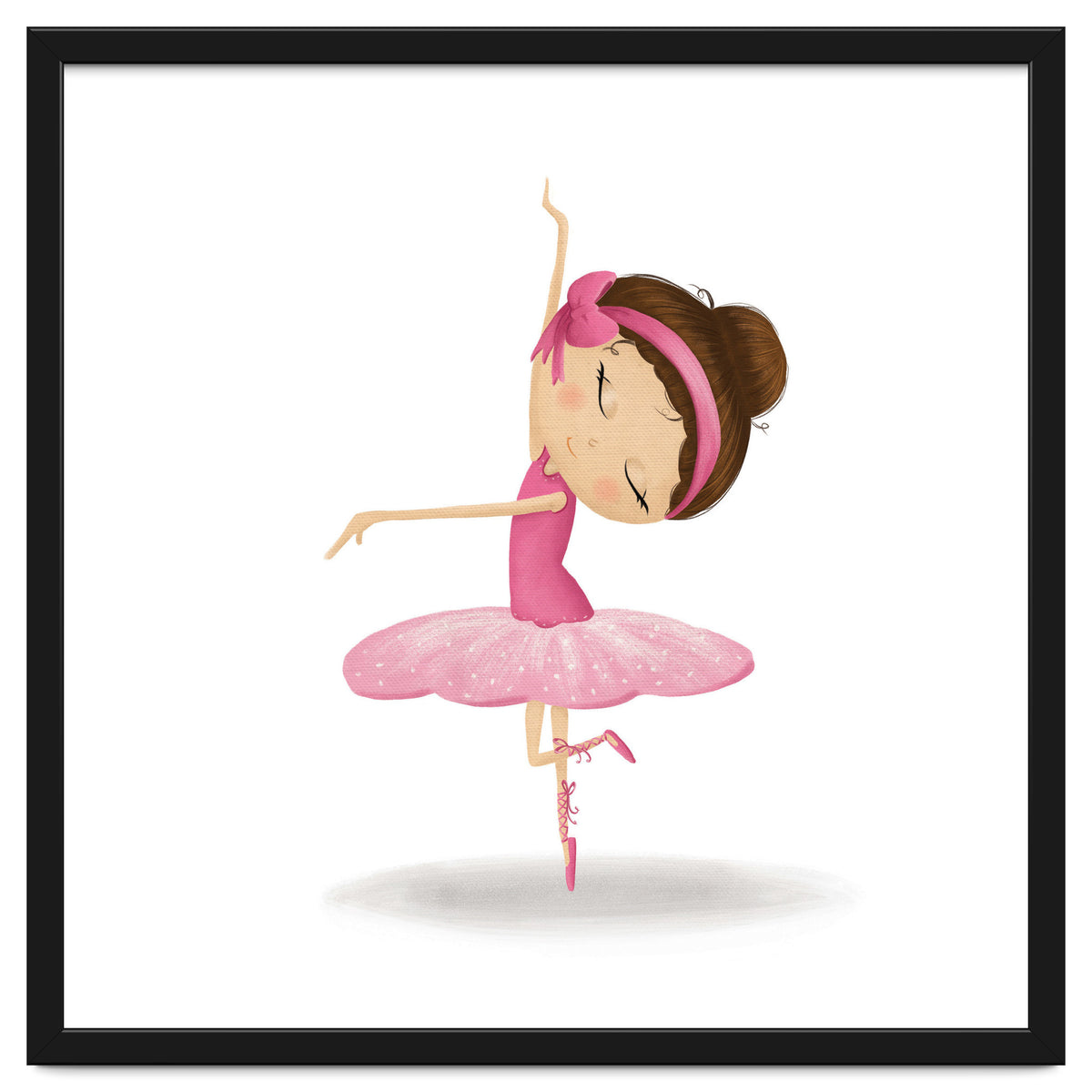 Adorable Twirling Ballerina Nursery Print