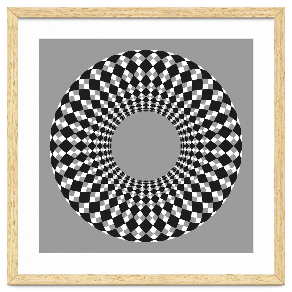 Black and white round