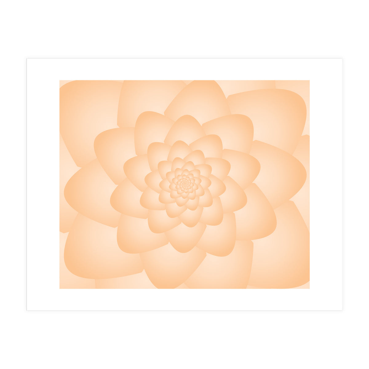 Pastel Colors Flower Pattern Set Orange (Print Only)