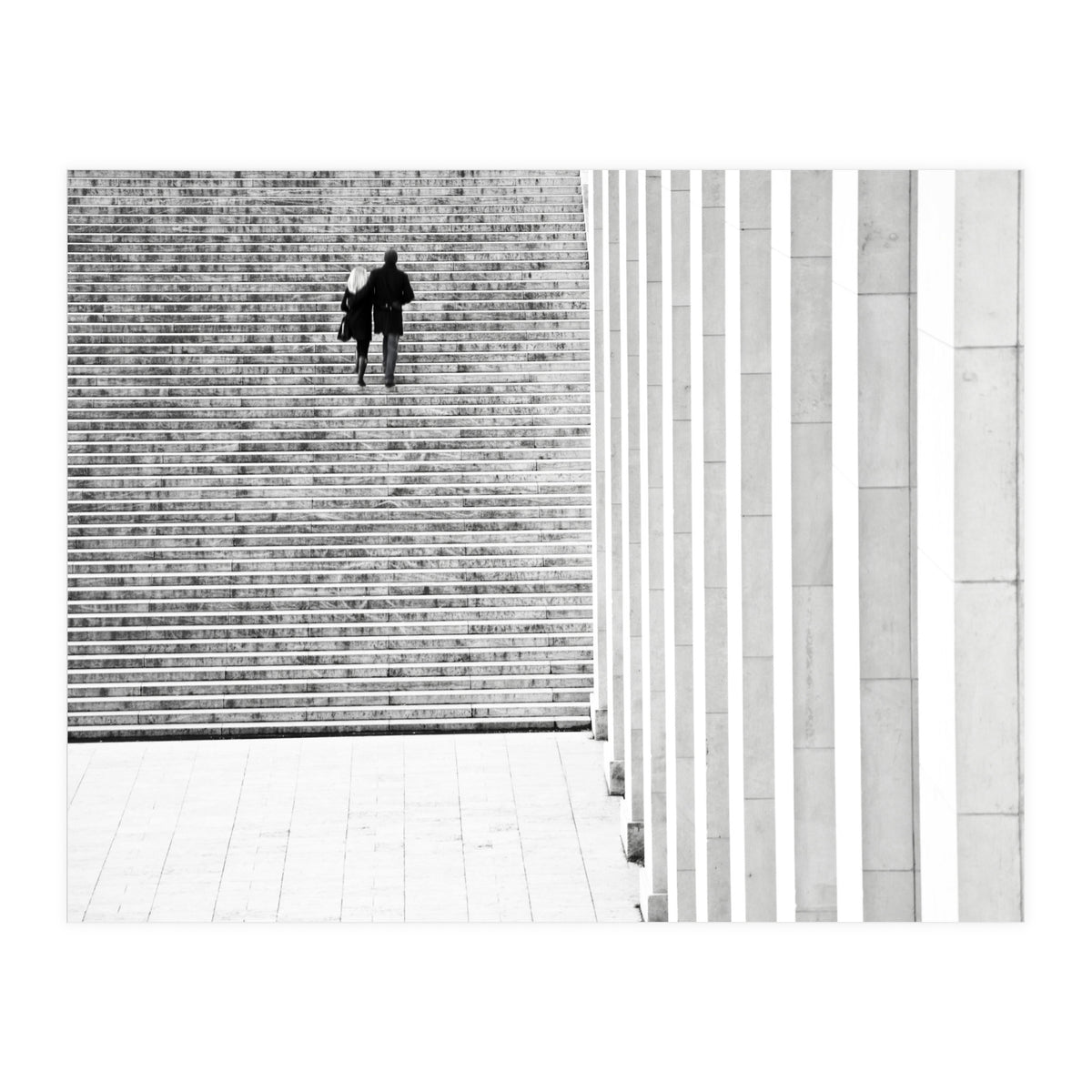 Couple On Stairs, Paris (Print Only)