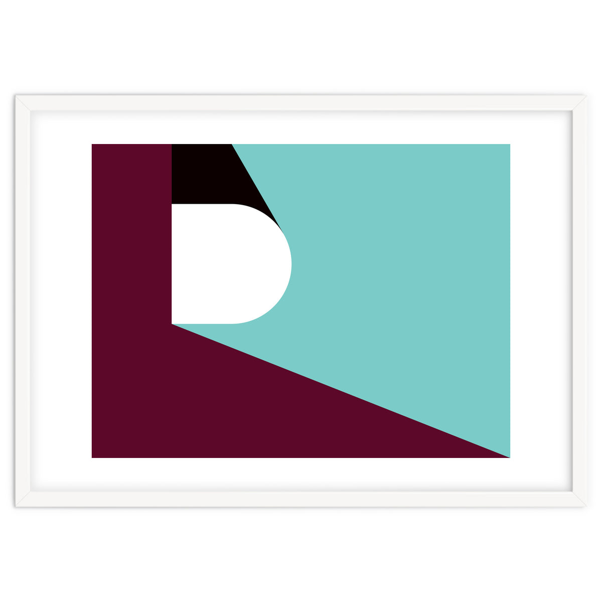 Geometric Shapes No. 82 - purple & teal