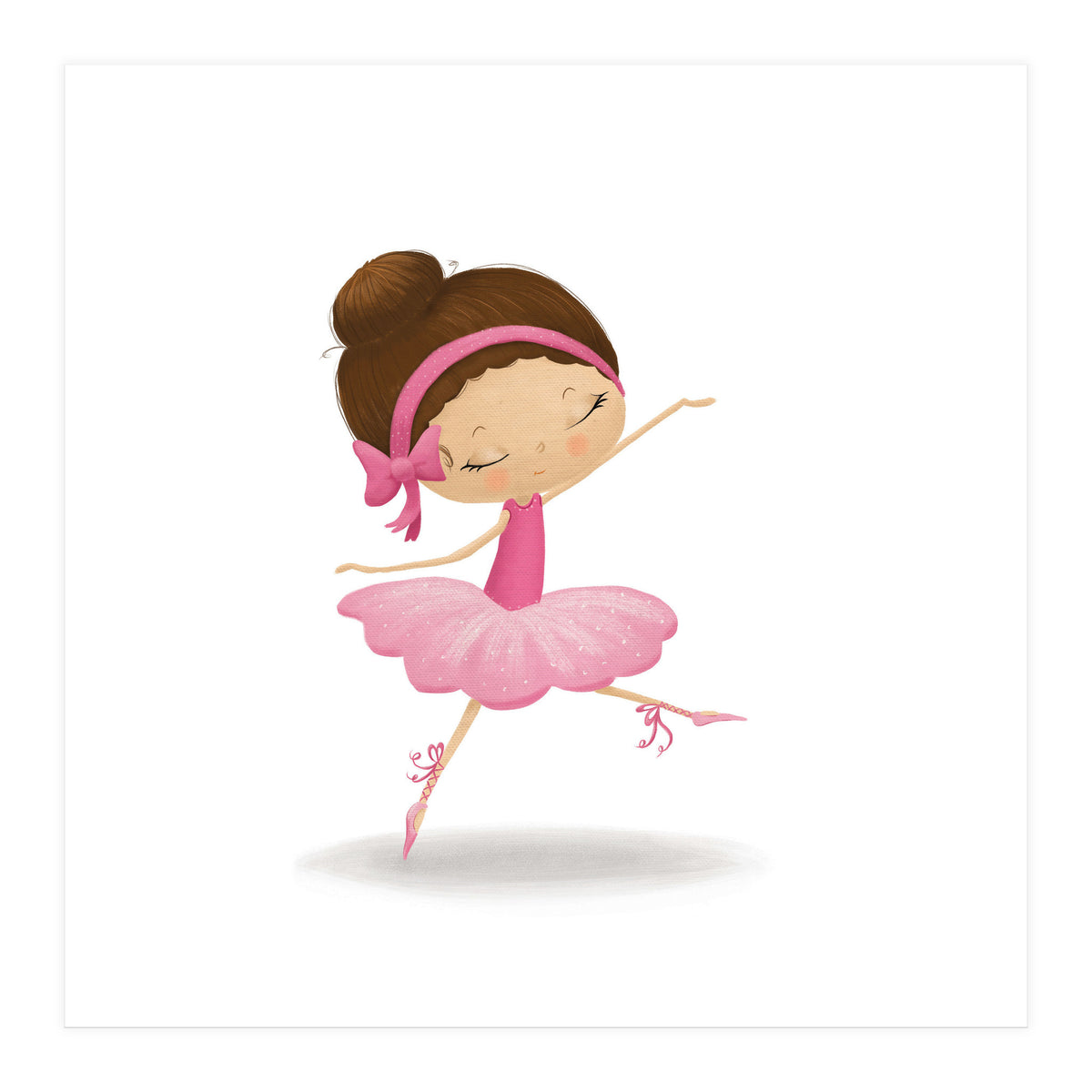 Adorable Leaping Ballerina Nursery Print (Print Only)