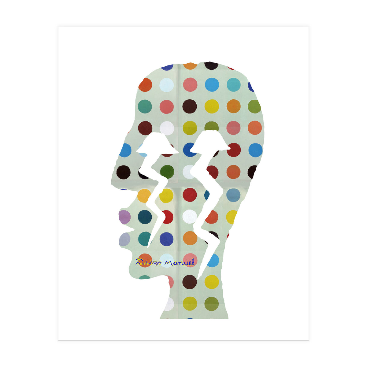 Perfil Con Rayos 8  (Print Only)