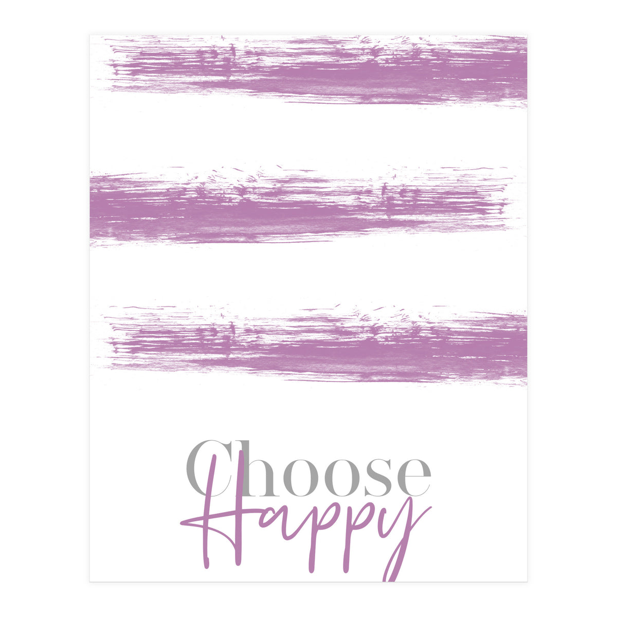 Text Art CHOOSE HAPPY | pink (Print Only)
