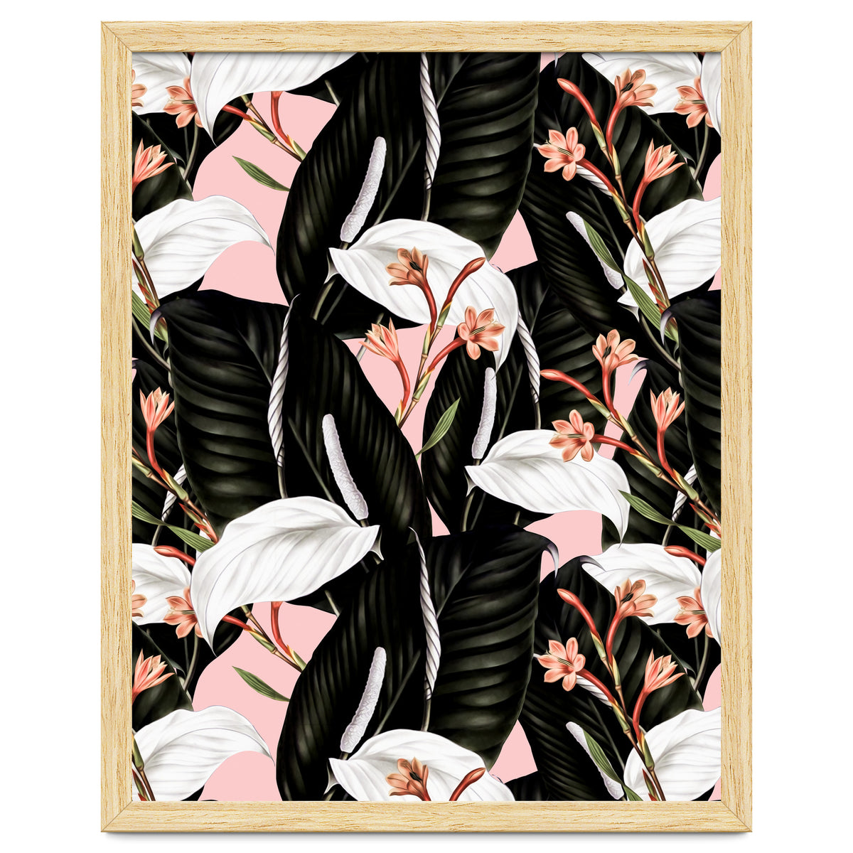 Flowery exotic botanical pink