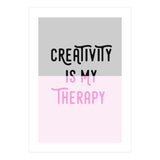 Creativity Is My Therapy Pink (Print Only) thumbnail