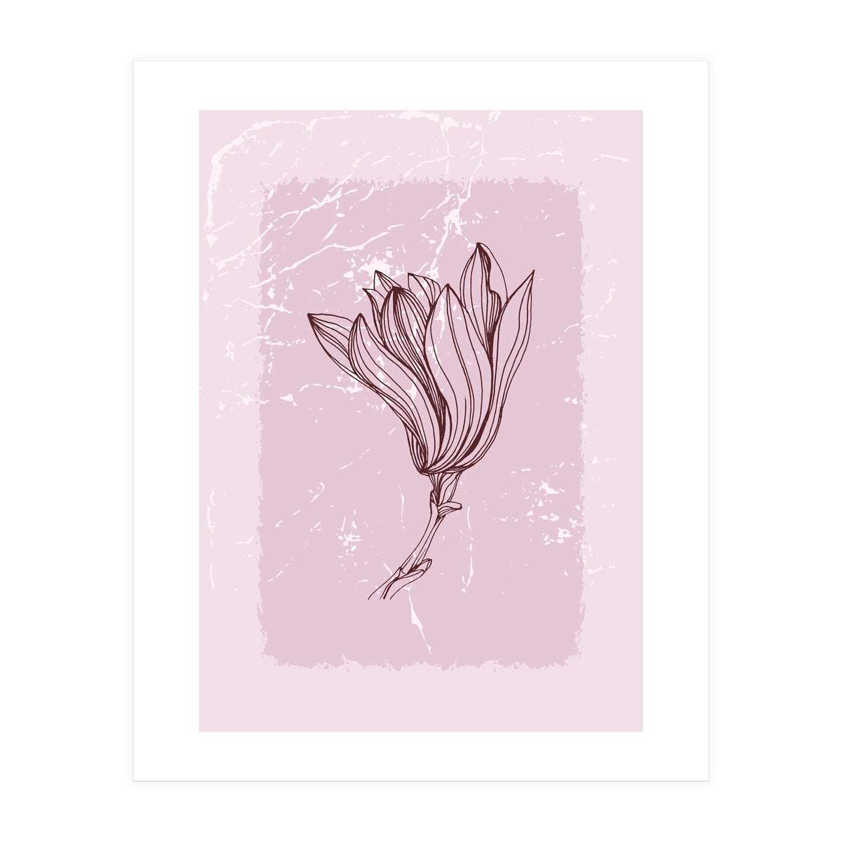 Magnolia Minimal Contemporary Botanical Floral (Print Only)