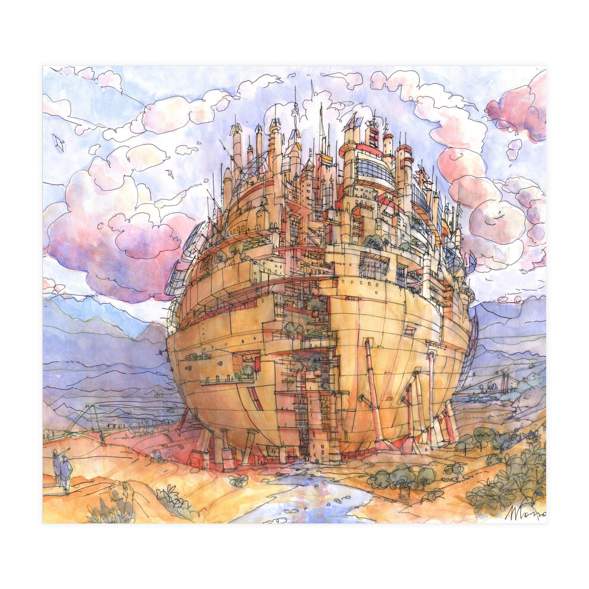 La Citta' Sferica (Print Only)