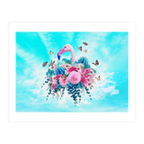 Floral Flamingo  (Print Only) thumbnail