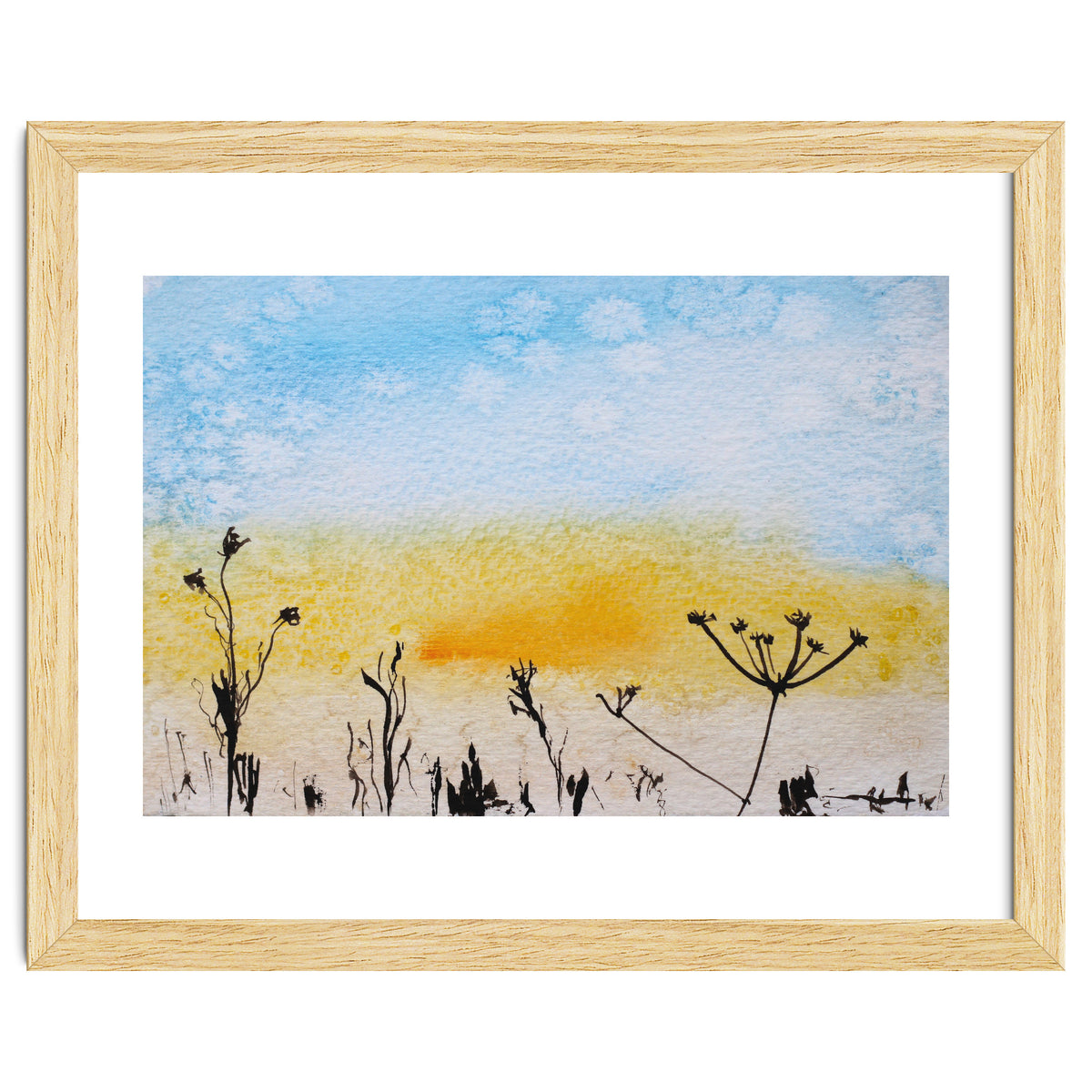 Winter sunrise || watercolor