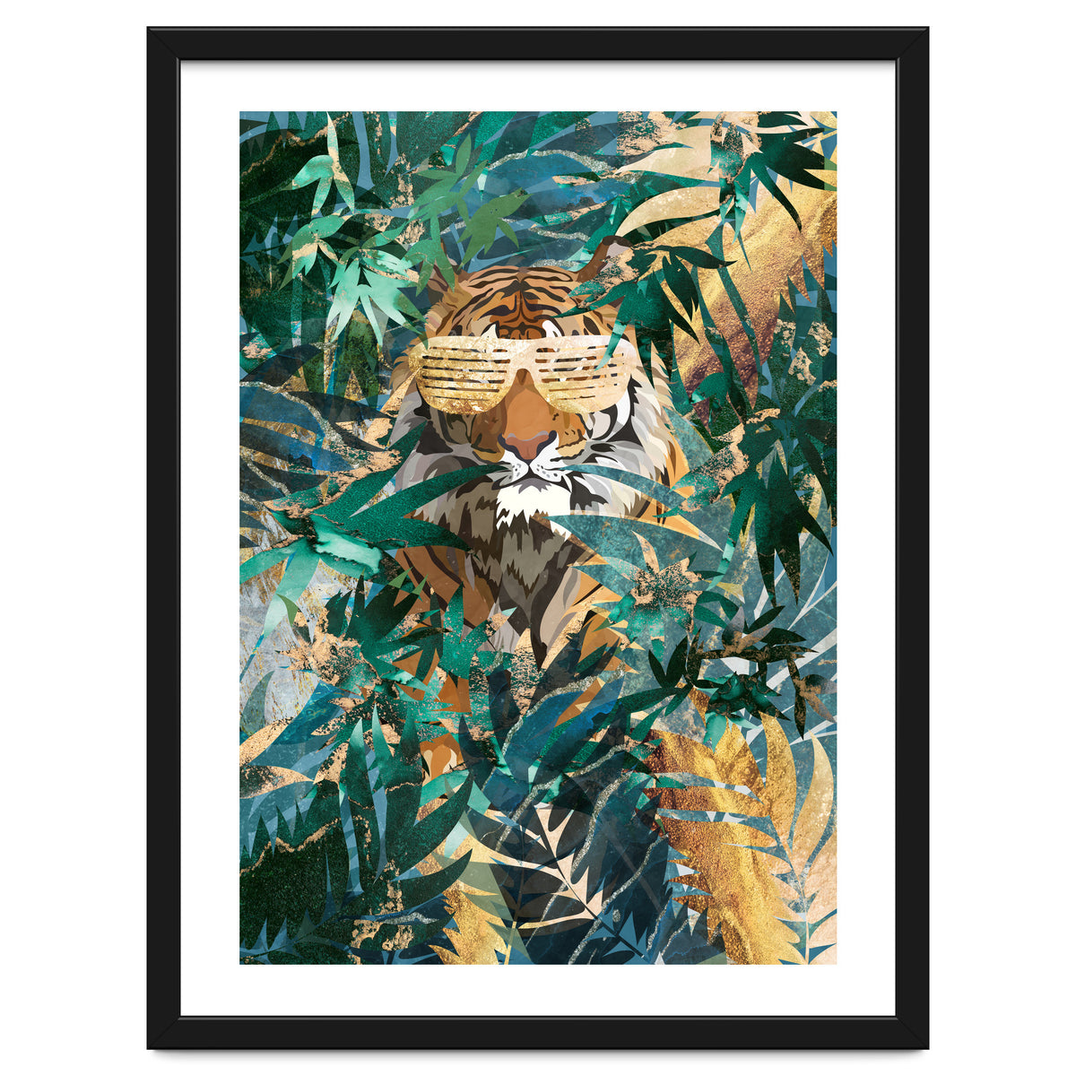 Hip Hop tiger in the tropical jungle