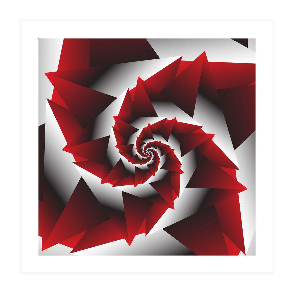Abstract Geometric Red Graphics (Print Only)