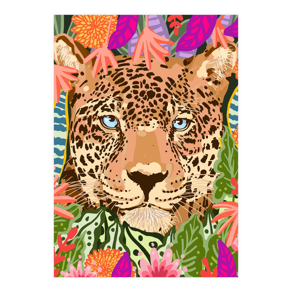 Peek A Boo Leopard (Print Only)