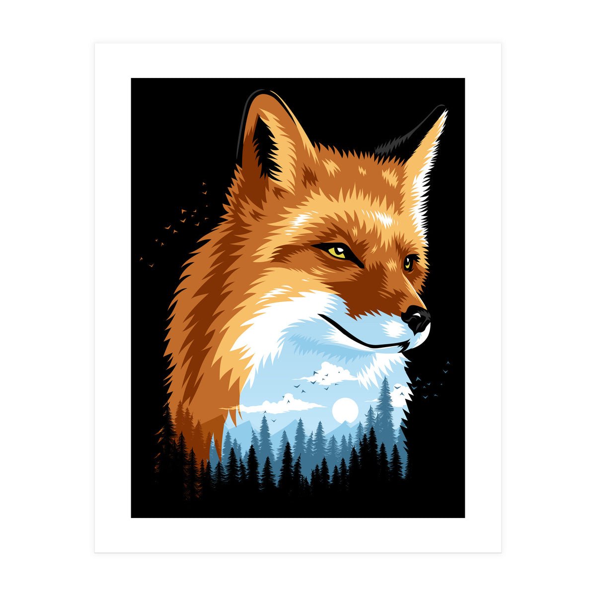 Fox Colors Forest (Print Only)