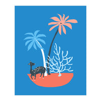 Island And Deer (Print Only)