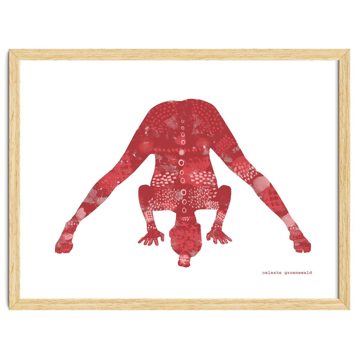 Prasarita Padottanasana in Red