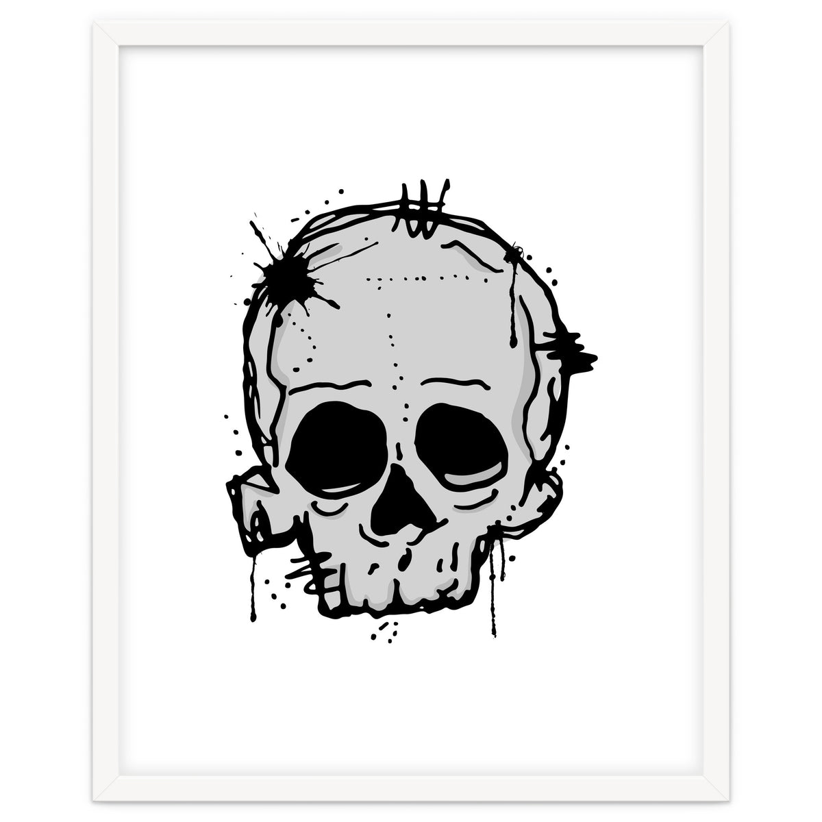 Skull scribble sketch