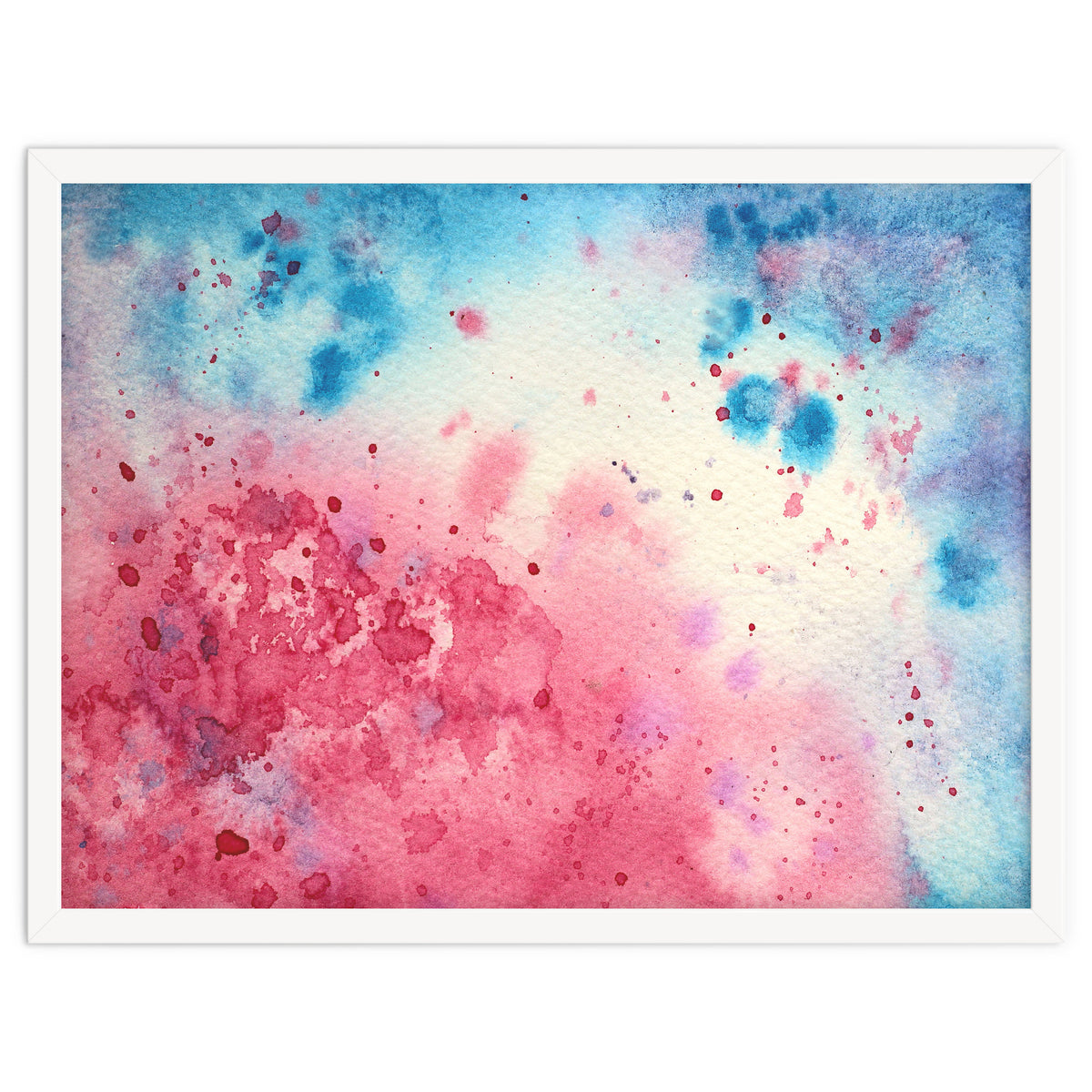 When pink meets blue || abstract watercolor