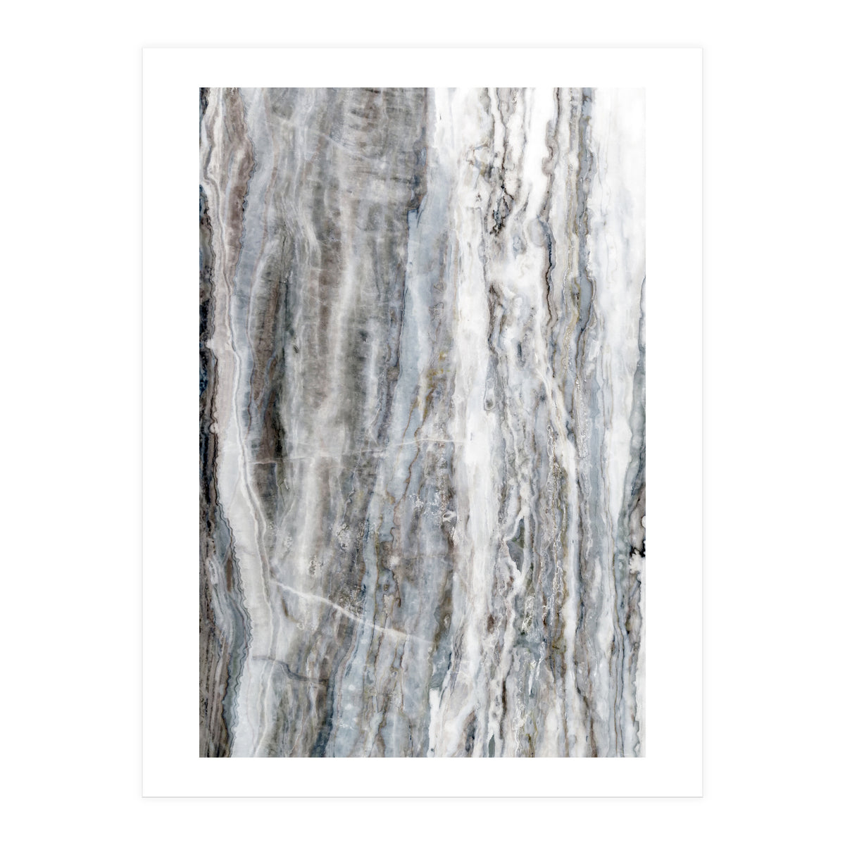 Marble Landscape II Blue and White (Print Only)