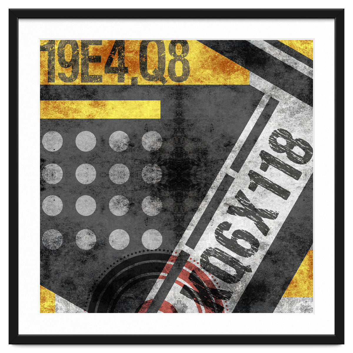 Abstract Industrial Black And Yellow