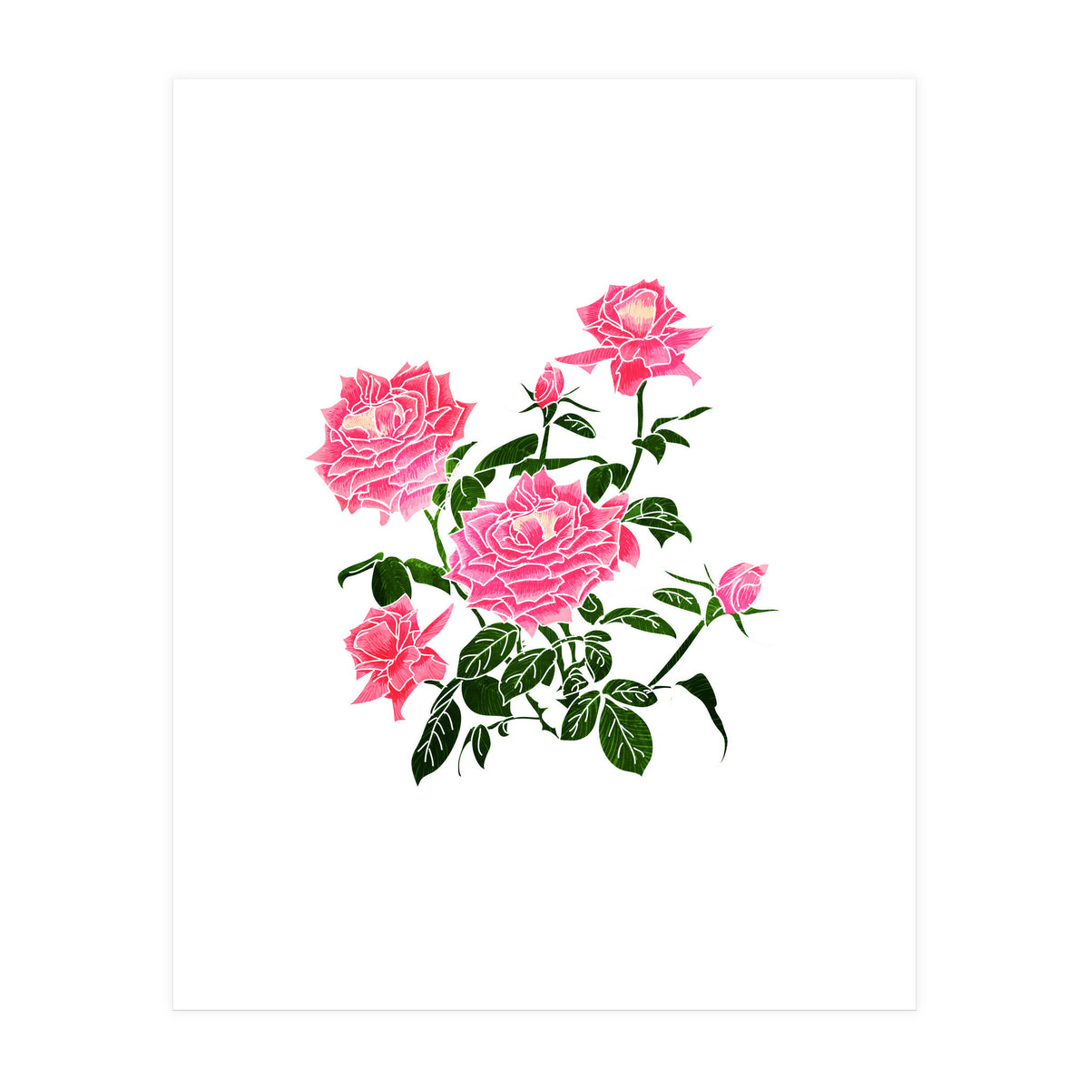 Rose V2 Art Print (Print Only)