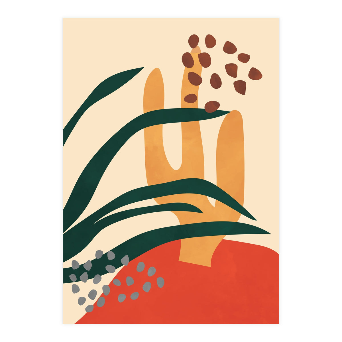 Abstract Scandi Botanical (Print Only)