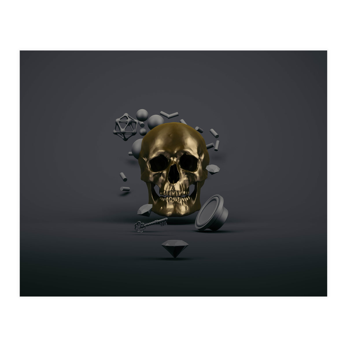 Golden Skull (Print Only)