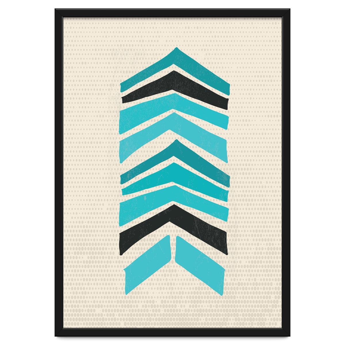 Retro Chevron Print Blue Variation