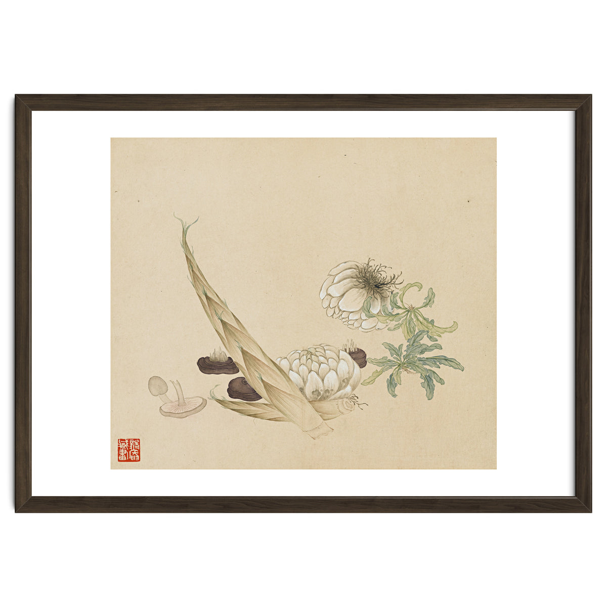 Wang Chengyu ~flowers, Vegetables, Lilies, Bamboo Shoots, Leaves, Mushrooms, Vegetables